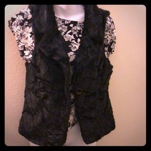 Faux fur winter vest